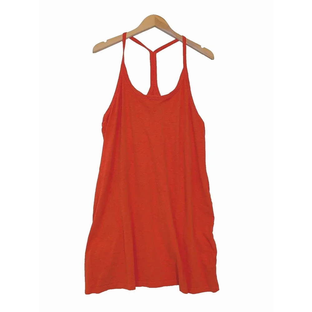 J Crew Relaxed Tank Dress Womens XL Orange Beach Vacation‎ Casual Pool Pullover